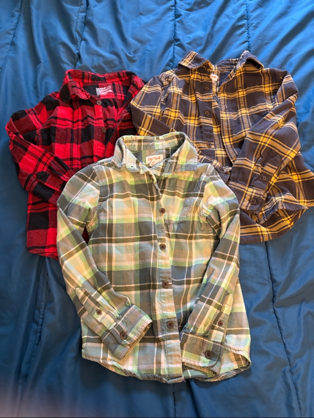 Bundle of Cat & Jack Plaid Button-Down Shirts - Sz XS 4/5